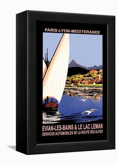 Evian les Bains and le Lac Leman-Georges Dorival-Framed Stretched Canvas