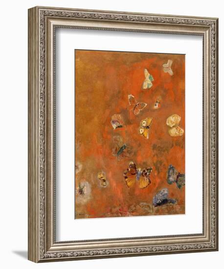 Evocation of Butterflies, c.1912-Odilon Redon-Framed Premium Giclee Print