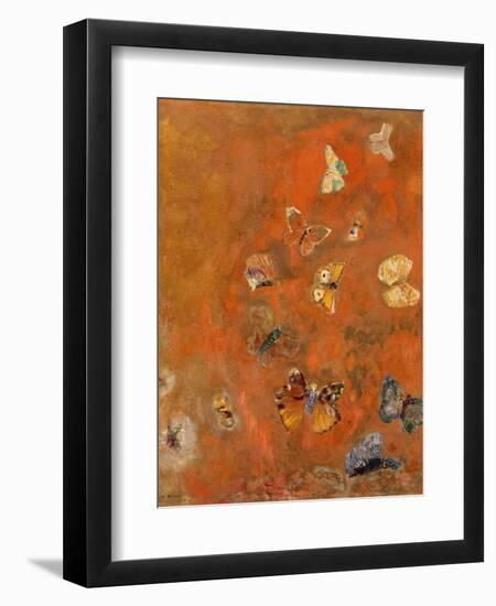 Evocation of Butterflies, c.1912-Odilon Redon-Framed Premium Giclee Print