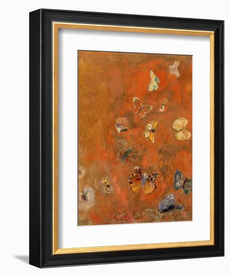 Evocation of Butterflies, c.1912-Odilon Redon-Framed Premium Giclee Print