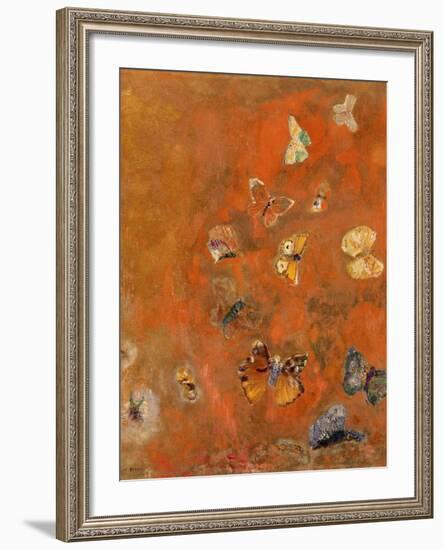 Evocation of Butterflies, c.1912-Odilon Redon-Framed Giclee Print