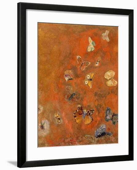 Evocation of Butterflies, c.1912-Odilon Redon-Framed Giclee Print