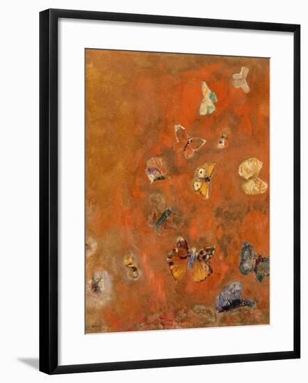 Evocation of Butterflies, c.1912-Odilon Redon-Framed Giclee Print