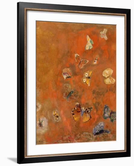 Evocation of Butterflies, c.1912-Odilon Redon-Framed Giclee Print