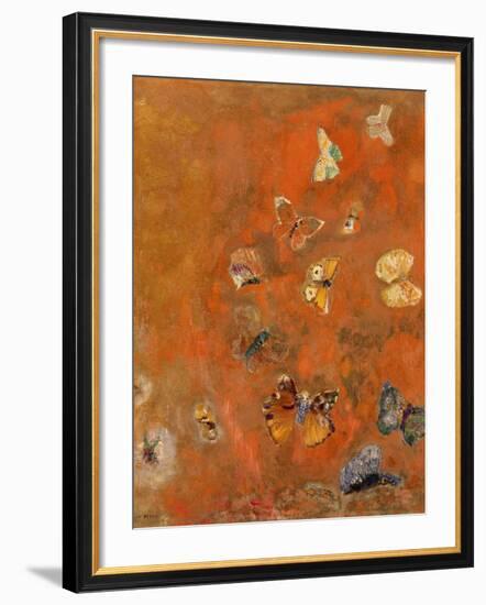 Evocation of Butterflies, c.1912-Odilon Redon-Framed Giclee Print