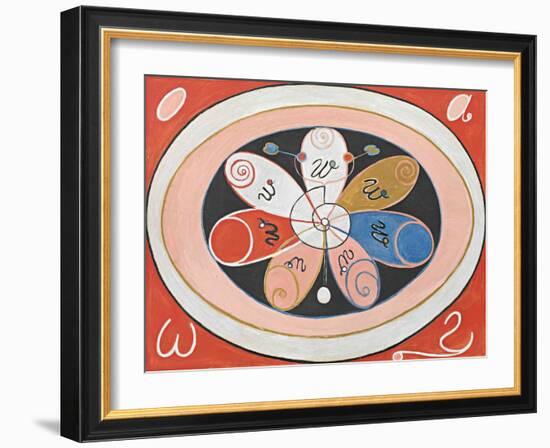 Evolution, No. 15, Group Iv, the Seven-Pointed Stars, 1908 (Oil on Canvas)-Hilma af Klint-Framed Giclee Print