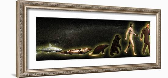 Evolution of Man-Christian Darkin-Framed Photographic Print