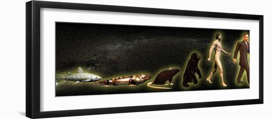 Evolution of Man-Christian Darkin-Framed Photographic Print