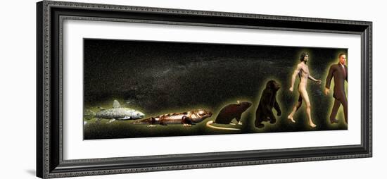 Evolution of Man-Christian Darkin-Framed Photographic Print