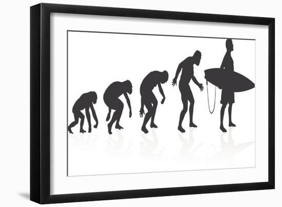 Evolution of the Surfer-jorgenmac-Framed Art Print