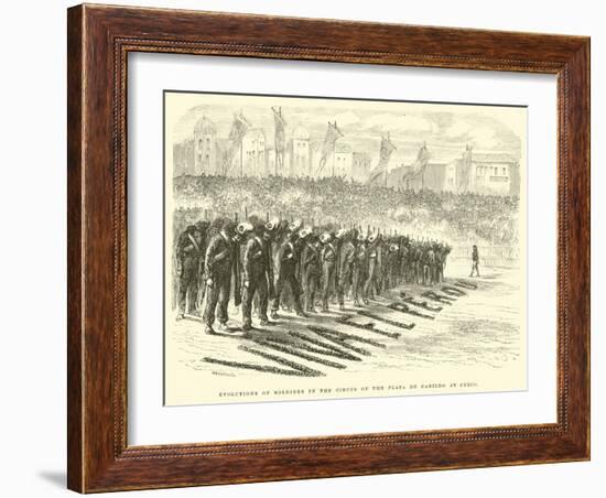 Evolutions of Soldiers in the Circus of the Plaza Du Cabildo at Cuzco-Édouard Riou-Framed Giclee Print