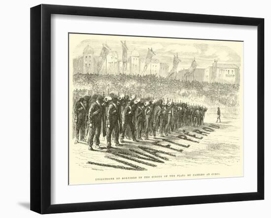 Evolutions of Soldiers in the Circus of the Plaza Du Cabildo at Cuzco-Édouard Riou-Framed Giclee Print