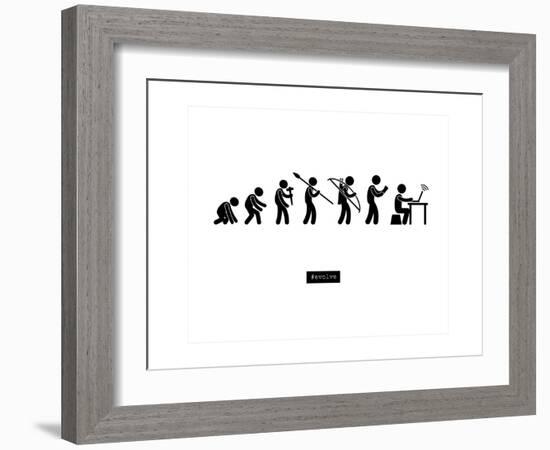 #Evolve-null-Framed Art Print