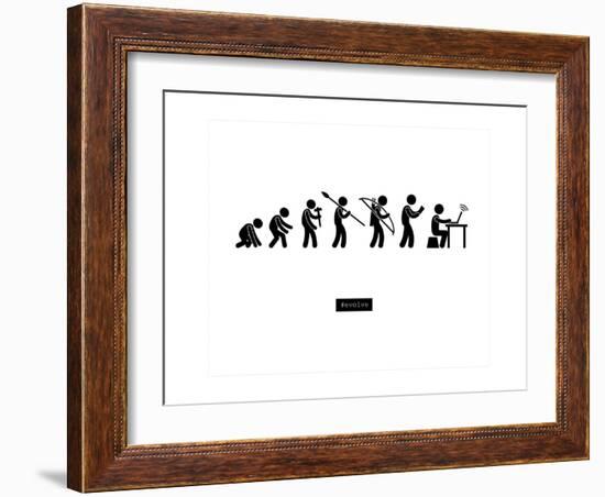 #Evolve-null-Framed Art Print