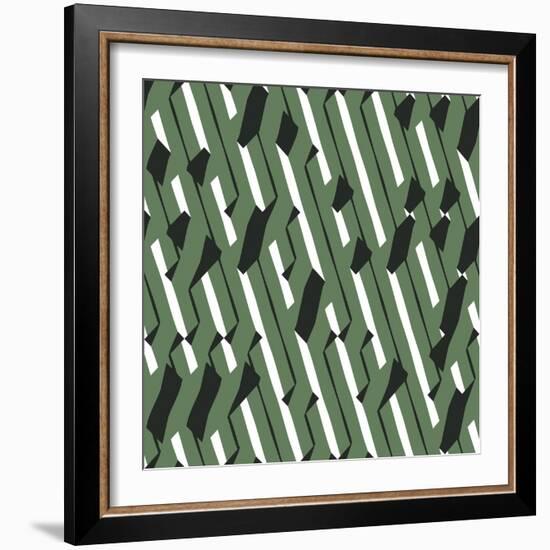 Evolving Geometry - Vector Seamless Pattern-Vytenis Slajus-Framed Premium Giclee Print