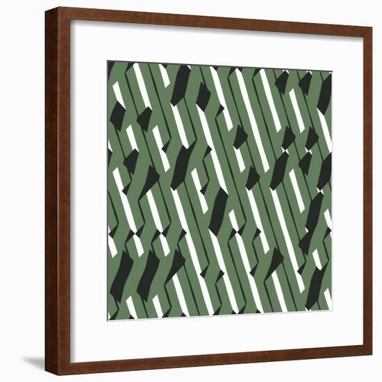 Evolving Geometry - Vector Seamless Pattern-Vytenis Slajus-Framed Premium Giclee Print