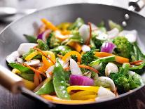 Wok Stir Fry with Selective Focus-evren_photos-Photographic Print