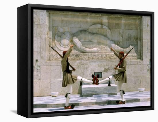 Evzones Guards in Front of Greek Parliament Building, Syntagma Square, Athens, Greece, Europe-Richardson Rolf-Framed Premier Image Canvas