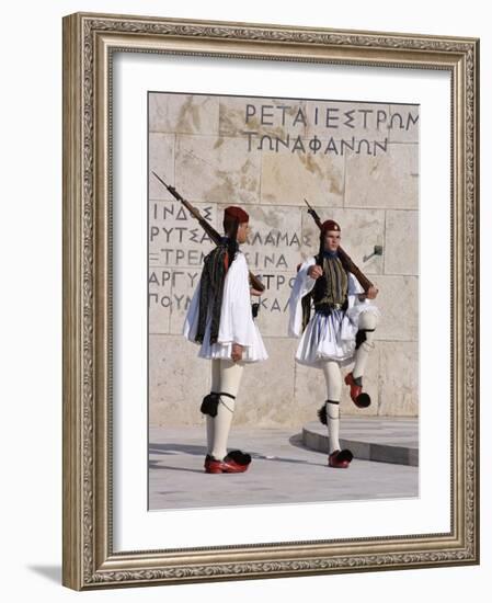 Evzons, Greek Guards, Syndagma, Parliament, Athens, Greece, Europe-Guy Thouvenin-Framed Photographic Print