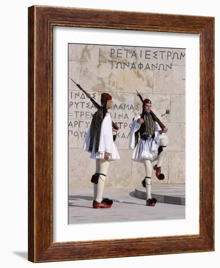 Evzons, Greek Guards, Syndagma, Parliament, Athens, Greece, Europe-Guy Thouvenin-Framed Photographic Print