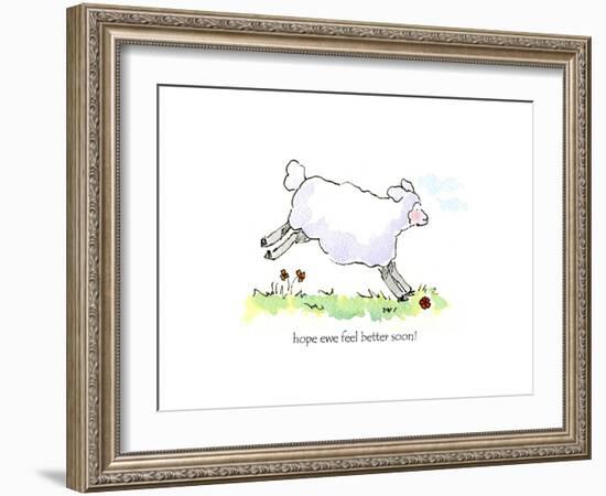 Ewe-Hope feel better-Jennifer Zsolt-Framed Giclee Print