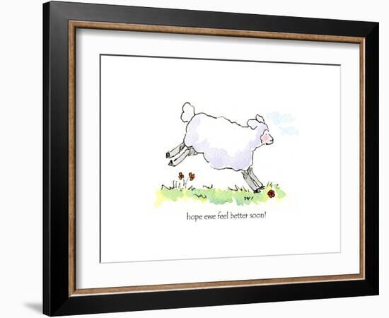 Ewe-Hope feel better-Jennifer Zsolt-Framed Giclee Print