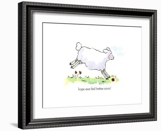 Ewe-Hope feel better-Jennifer Zsolt-Framed Giclee Print