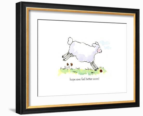 Ewe-Hope feel better-Jennifer Zsolt-Framed Giclee Print