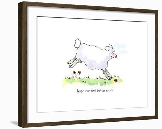 Ewe-Hope feel better-Jennifer Zsolt-Framed Giclee Print