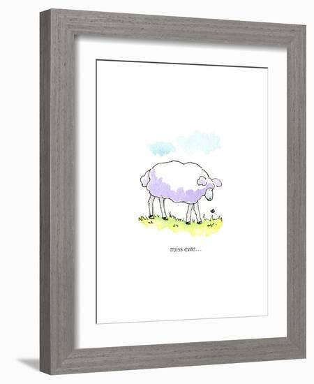 Ewe Miss-Jennifer Zsolt-Framed Giclee Print