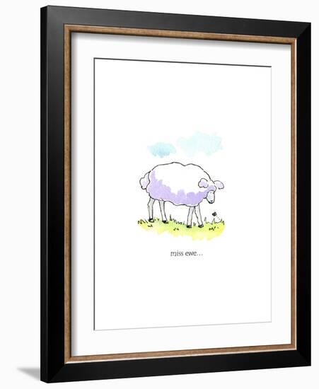 Ewe Miss-Jennifer Zsolt-Framed Giclee Print