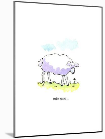 Ewe Miss-Jennifer Zsolt-Mounted Giclee Print