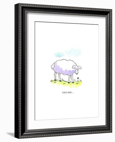 Ewe Miss-Jennifer Zsolt-Framed Giclee Print