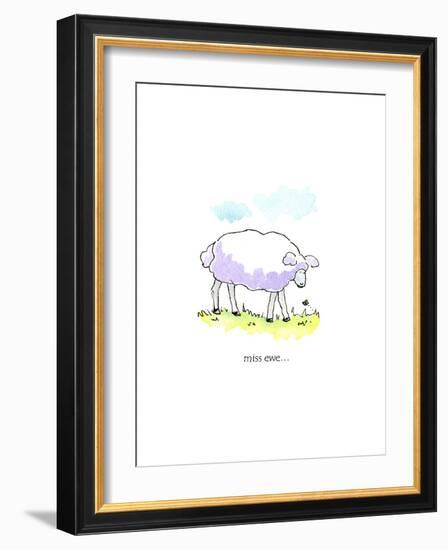 Ewe Miss-Jennifer Zsolt-Framed Giclee Print