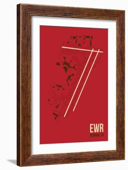 EWR Airport Layout-08 Left-Framed Giclee Print