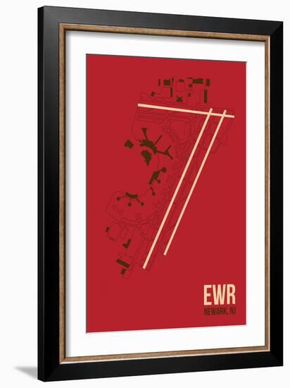 EWR Airport Layout-08 Left-Framed Giclee Print