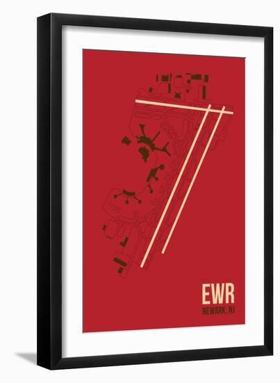 EWR Airport Layout-08 Left-Framed Giclee Print