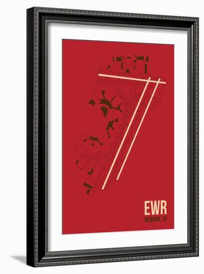 EWR Airport Layout-08 Left-Framed Giclee Print