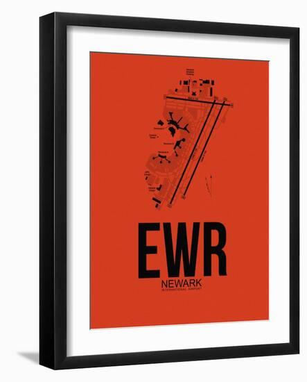 EWR Newark Airport Orange-NaxArt-Framed Art Print