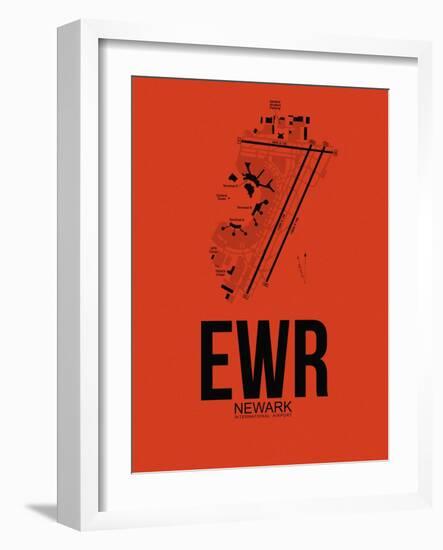 EWR Newark Airport Orange-NaxArt-Framed Art Print