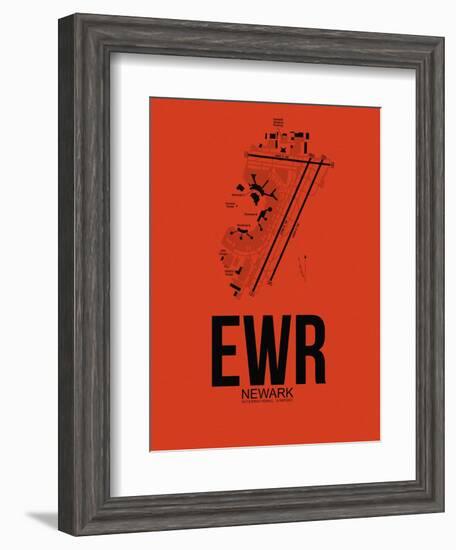 EWR Newark Airport Orange-NaxArt-Framed Art Print