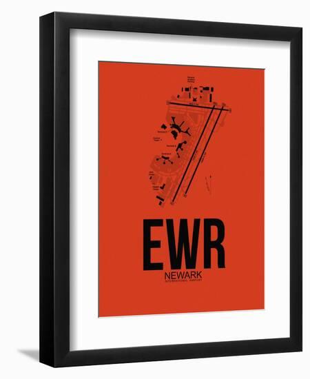 EWR Newark Airport Orange-NaxArt-Framed Art Print