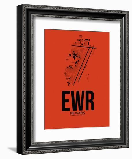 EWR Newark Airport Orange-NaxArt-Framed Art Print