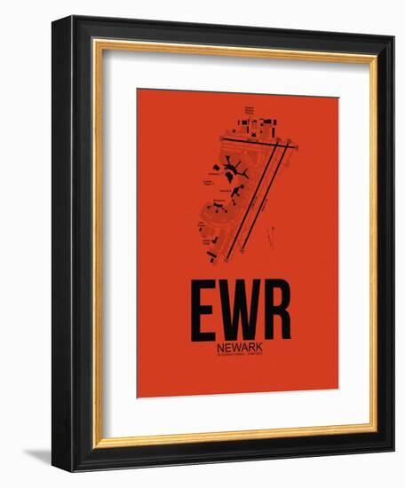 EWR Newark Airport Orange-NaxArt-Framed Art Print