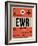 EWR Newark Luggage Tag I-NaxArt-Framed Art Print