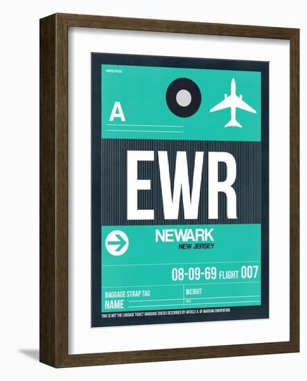 EWR Newark Luggage Tag II-NaxArt-Framed Art Print