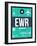 EWR Newark Luggage Tag II-NaxArt-Framed Art Print