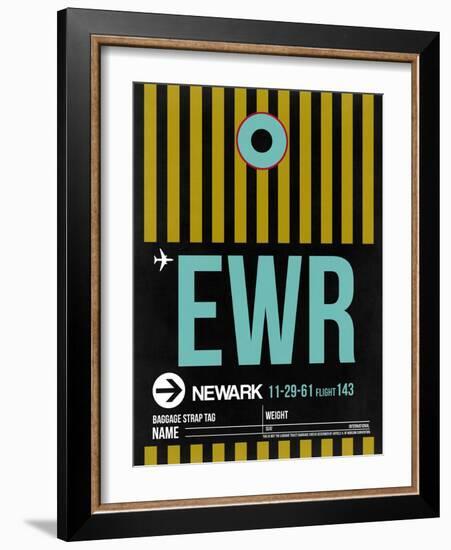 EWR Newark Luggage Tag II-NaxArt-Framed Art Print