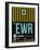 EWR Newark Luggage Tag II-NaxArt-Framed Art Print