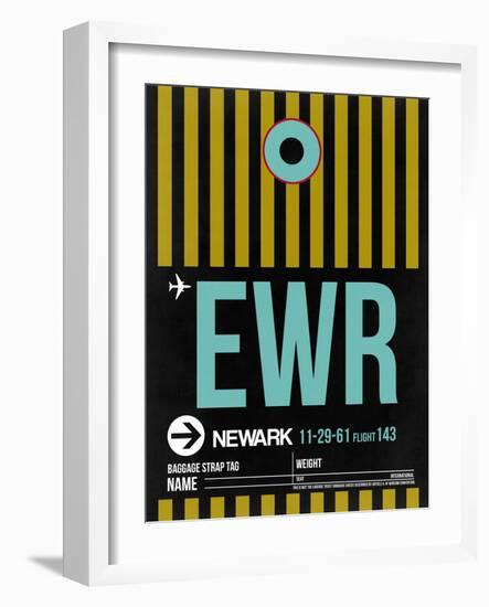 EWR Newark Luggage Tag II-NaxArt-Framed Art Print